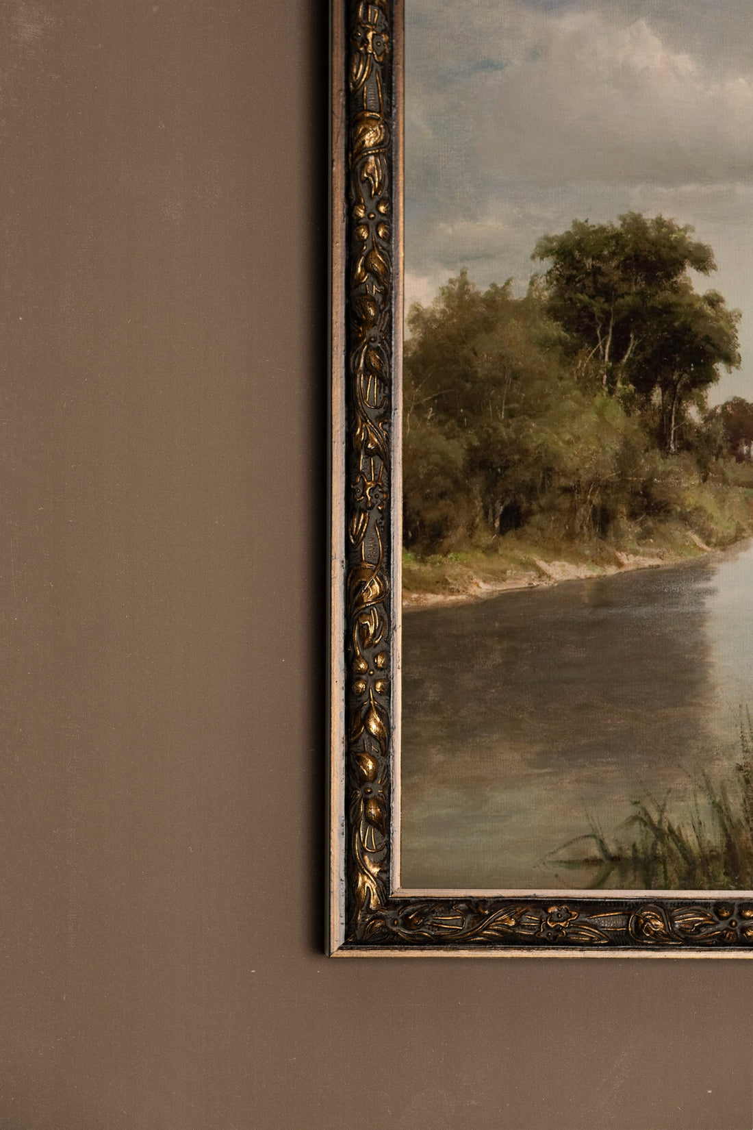 PÉRIPLE PAISIBLE, Oeuvre sur toile rigide, encadré Vintage Bronze