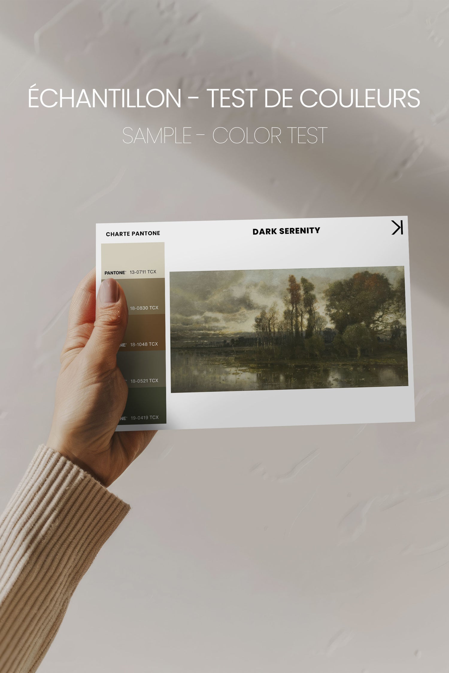 DARK SERENITY, Oeuvre sur toile étirée, encadré Noir