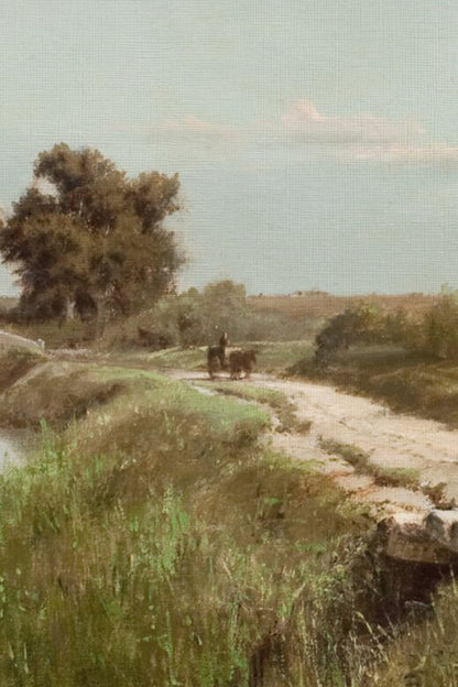 PÉRIPLE PAISIBLE, Artwork on rigid canvas, framed in Vintage Bronze