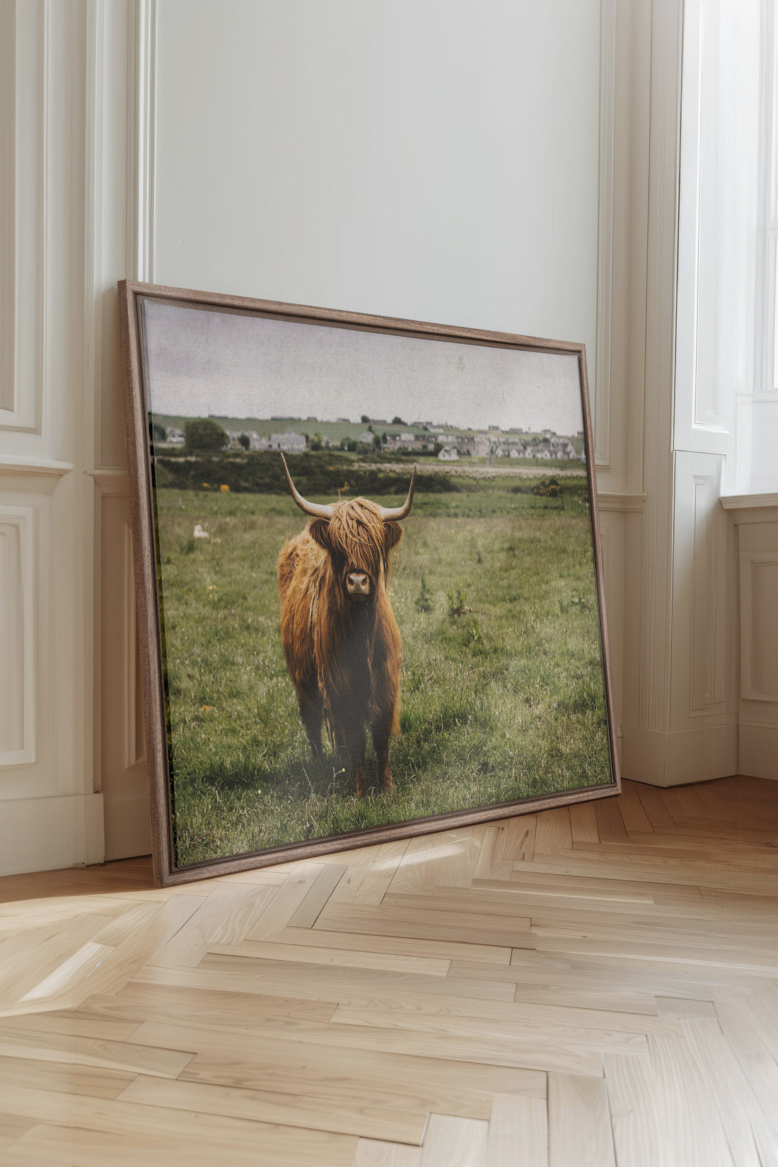 RUSTIC LEGEND, Artwork on stretched canvas, framed in Brown Oak