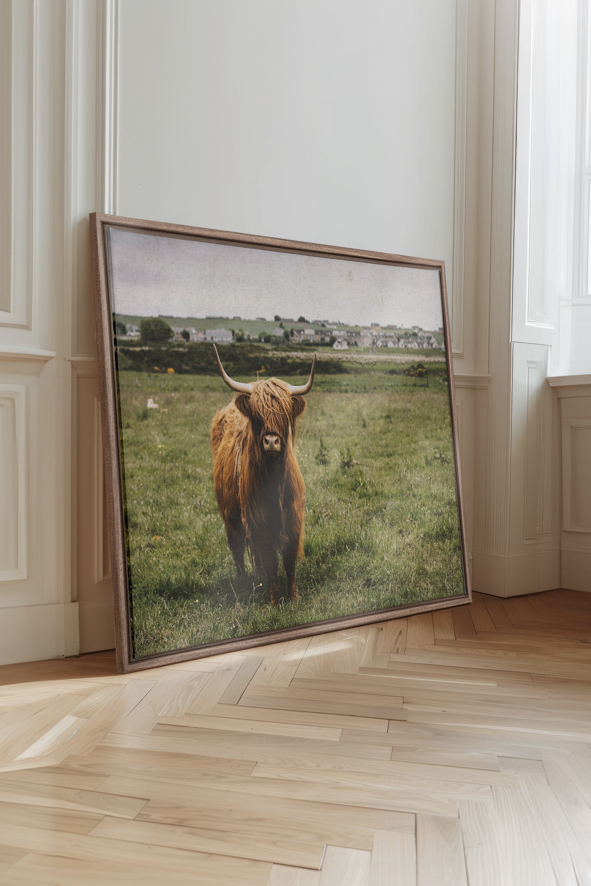 RUSTIC LEGEND, Artwork on stretched canvas, framed in Brown Oak