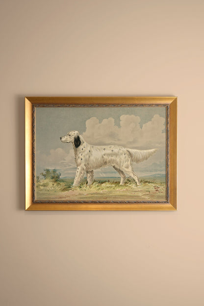 FAITHFUL COMPANION, Artwork on rigid canvas, framed in Vintage Gold