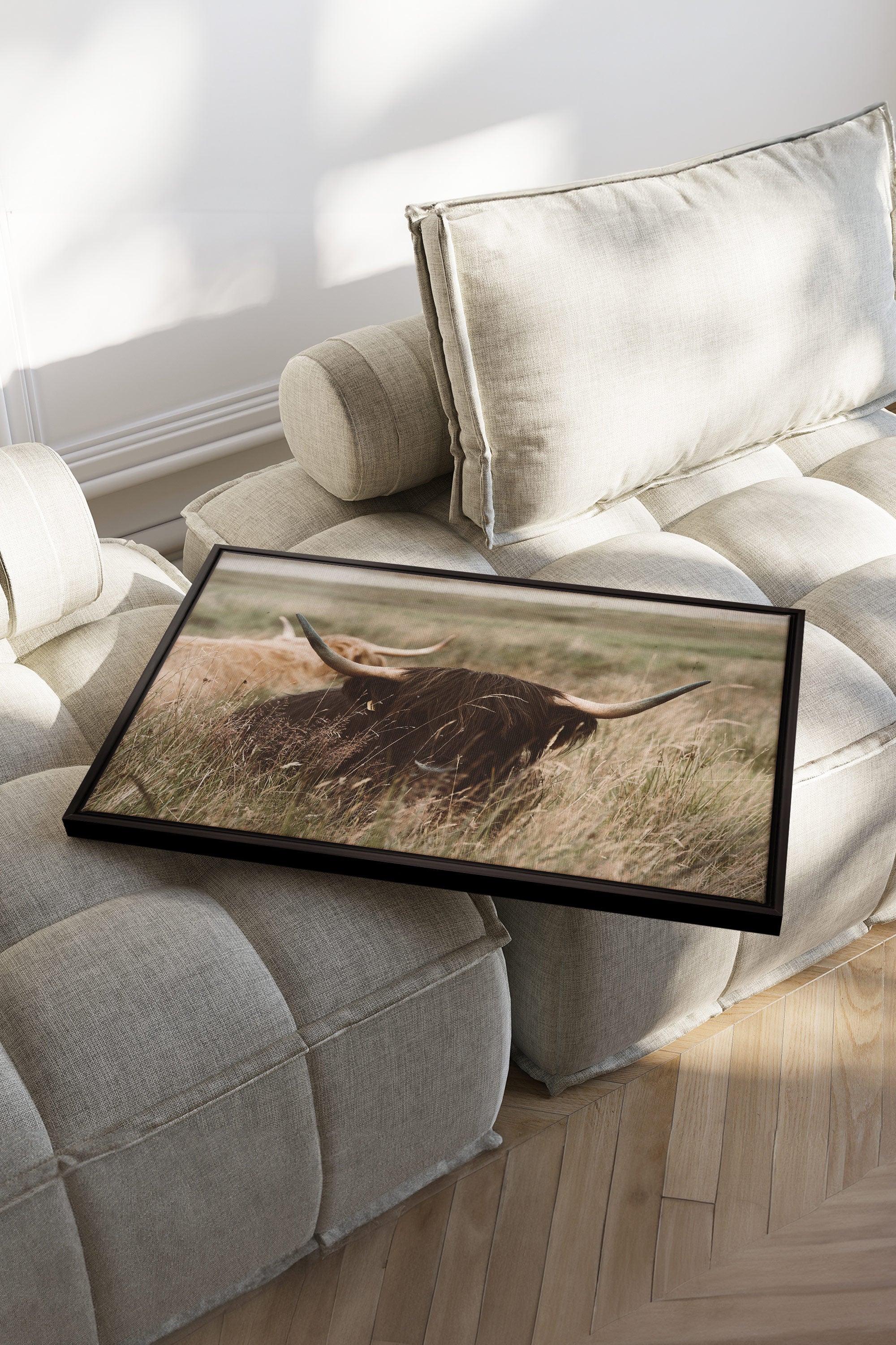 HIGHLAND SPIRIT, Artwork on stretched canvas, framed in black