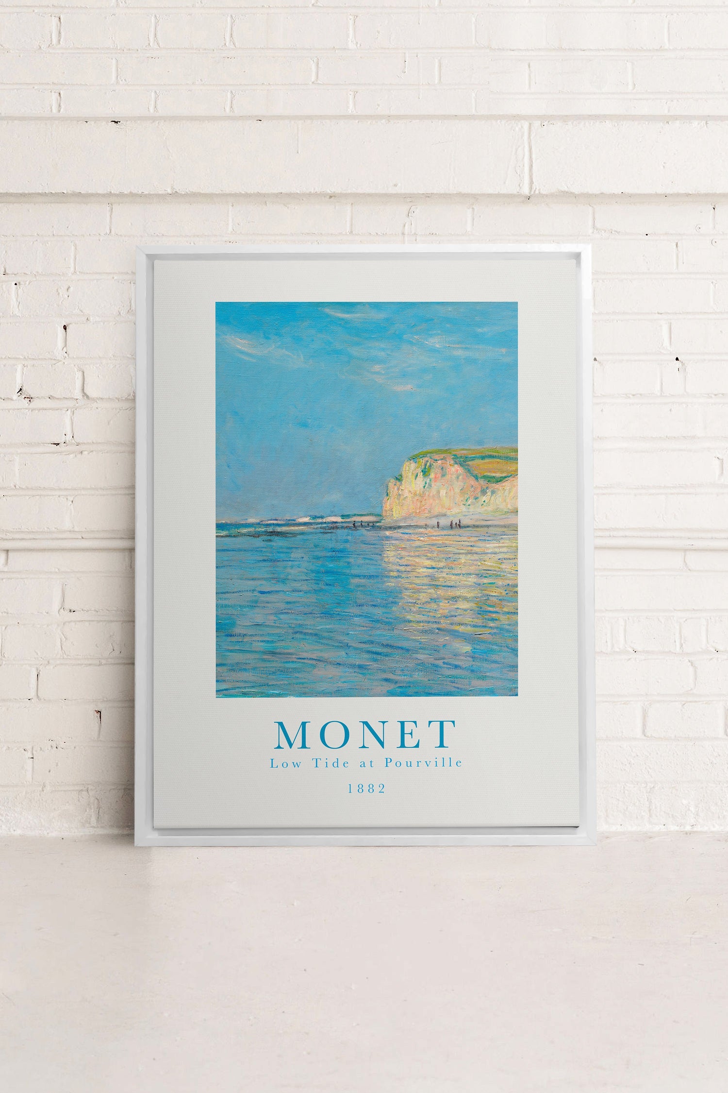 OLEKA CANVAS - LOW TIDES, Oeuvre sur toile étirée, encadré Blanc