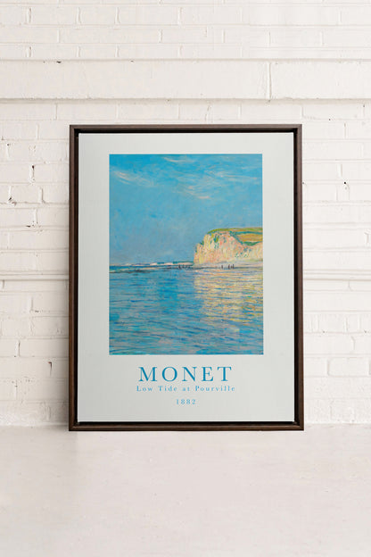 OLEKA CANVAS - LOW TIDES, Oeuvre sur toile étirée, encadré Brun Noyer