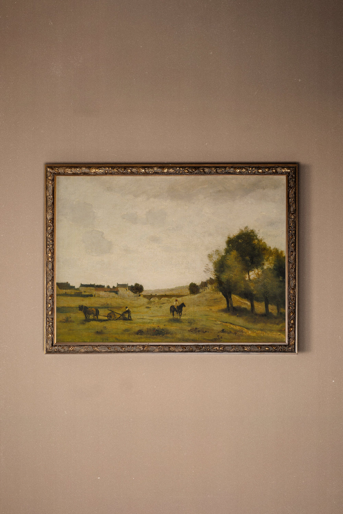 ÉVEIL DES CHAMPS, Oeuvre sur toile rigide, encadré Vintage Bronze