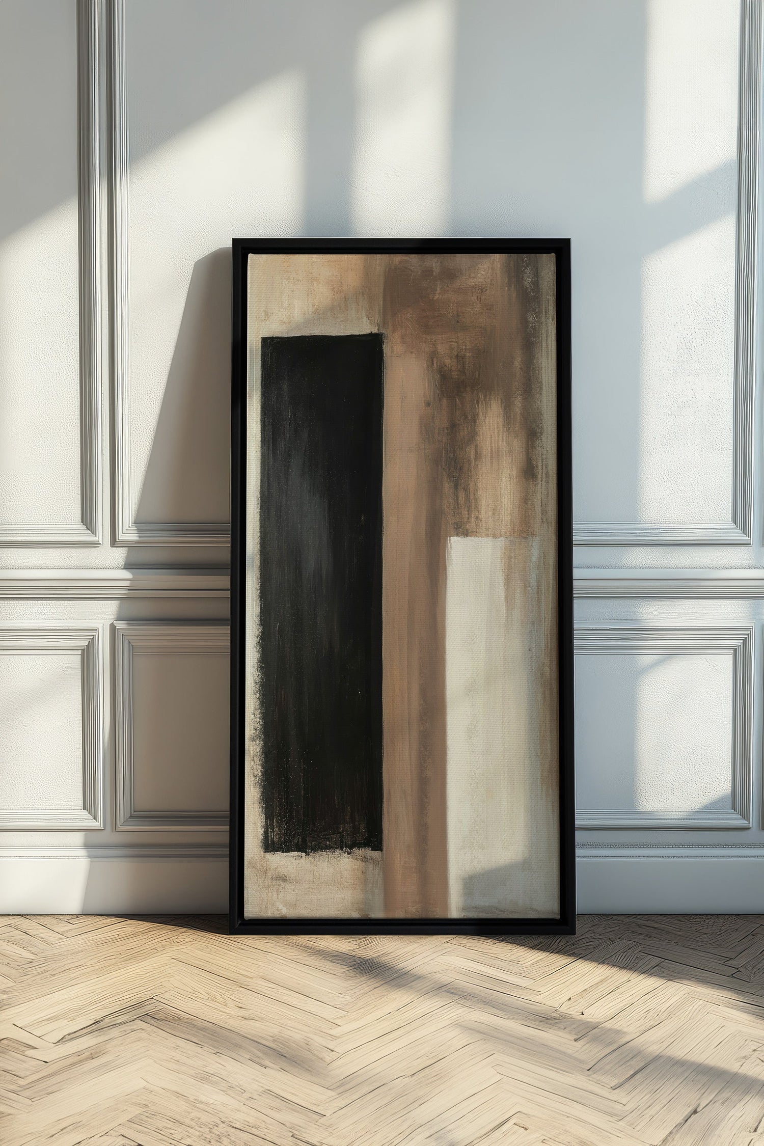 OLEKA CANVAS - FADED STRUCTURES, Oeuvre sur toile étirée, encadré Noir