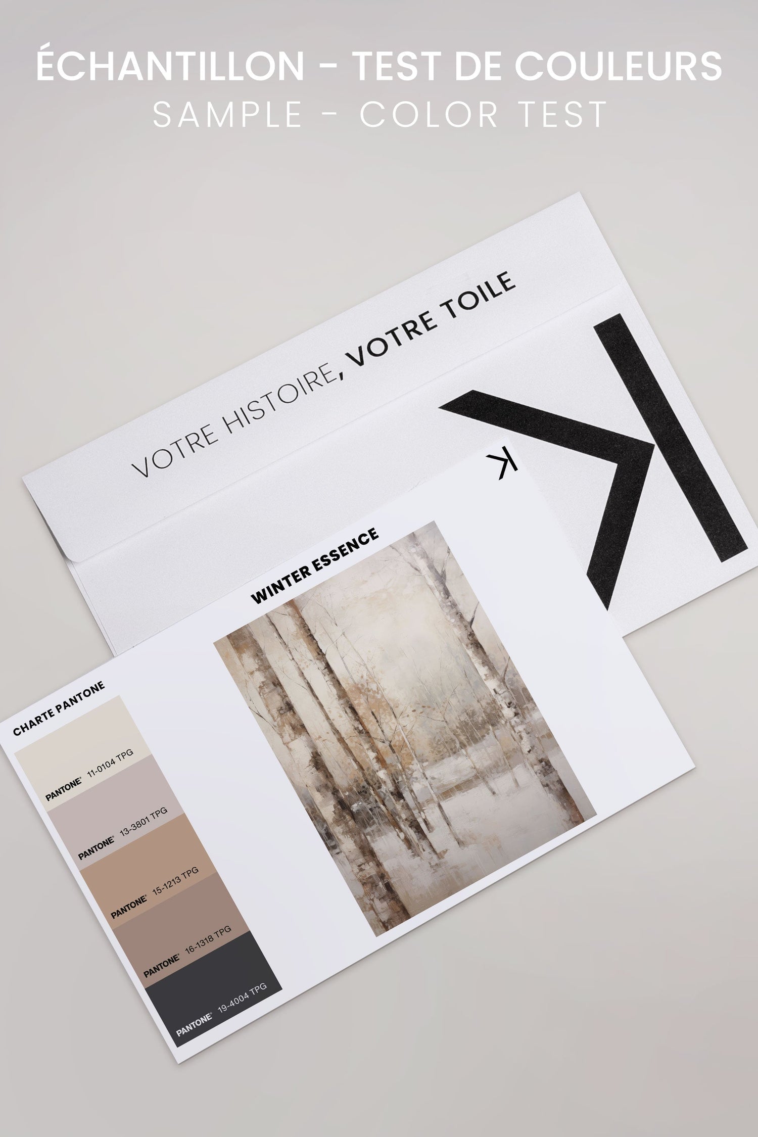 OLEKA CANVAS - Winter Essence, Oeuvre sur toile étirée, encadré Noir