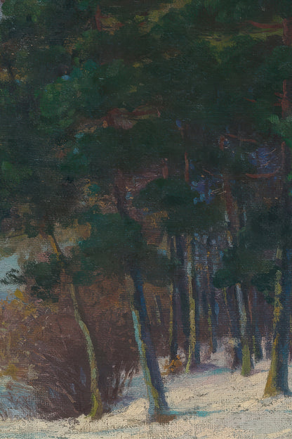 WHISPER OF PINES, Oeuvre sur toile rigide, encadré Vintage Bronze