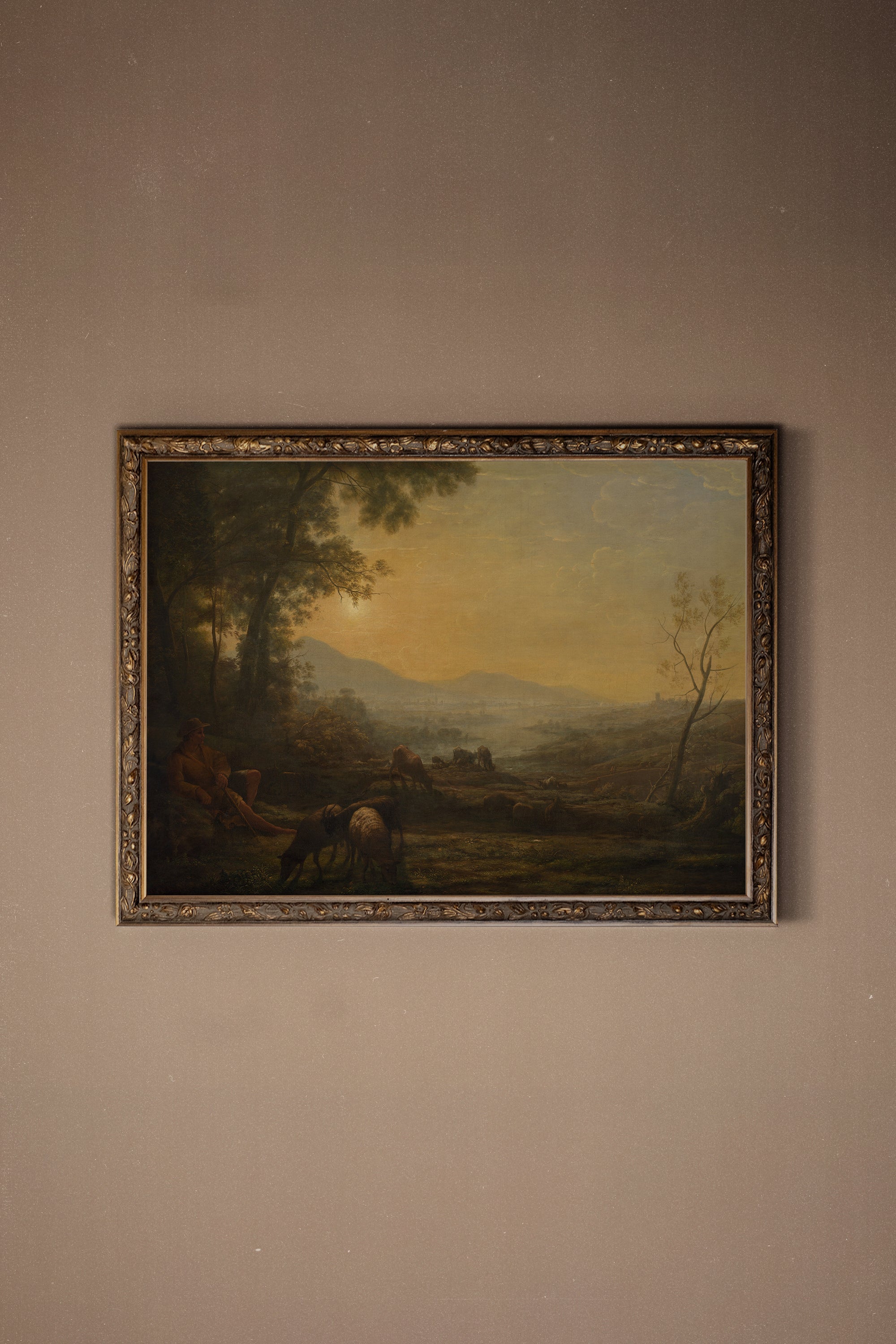 TEINTES DU SOUVENIRS, Oeuvre sur toile rigide, encadré Vintage Bronze