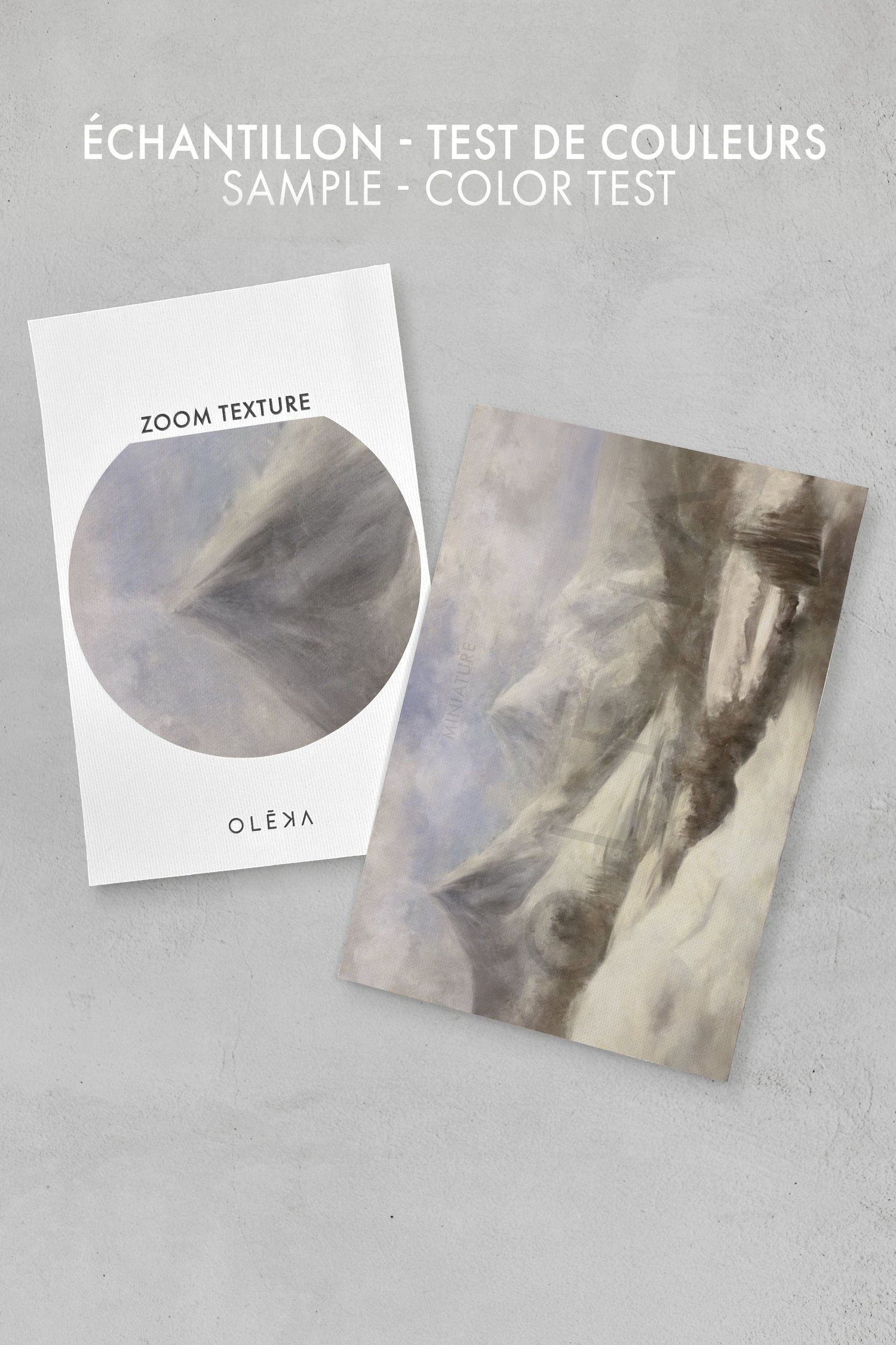 OLEKA CANVAS - FROST, Oeuvre sur toile étirée, encadré Brun Noyer