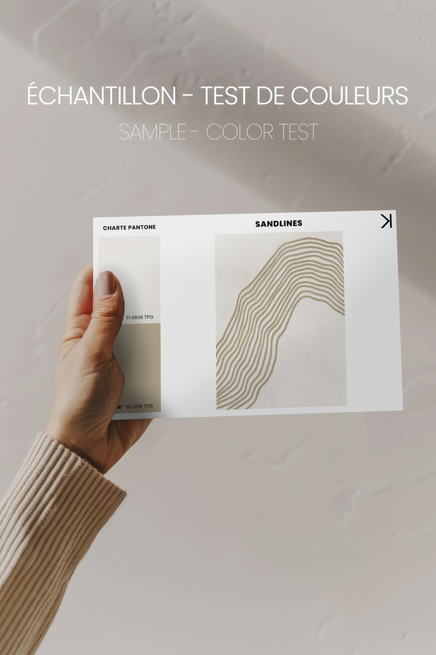 OLEKA CANVAS - SANDLINES, Oeuvre sur toile étirée, encadré Noir