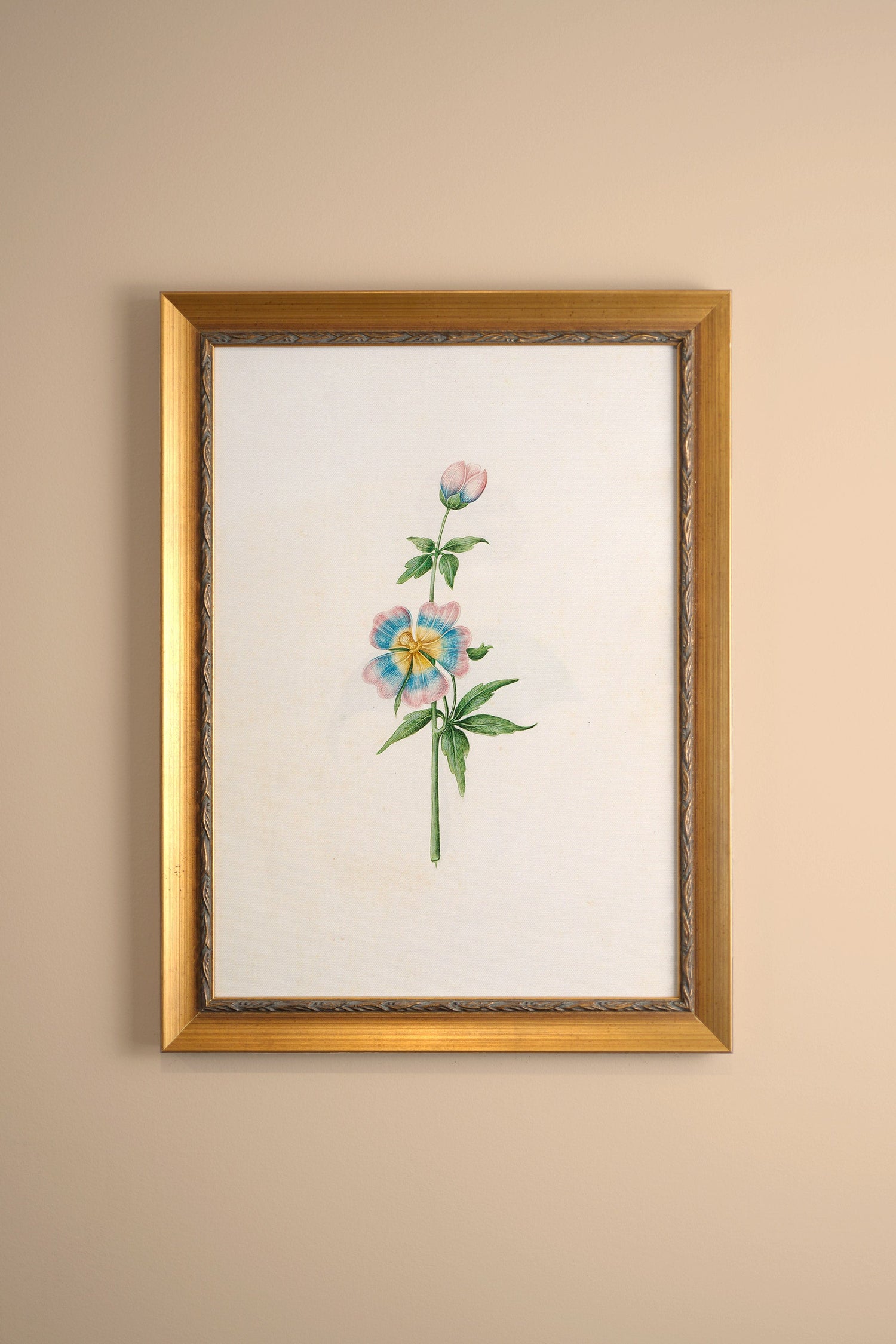 SOUFFLE PASTEL, Artwork on rigid canvas, framed in Vintage Gold