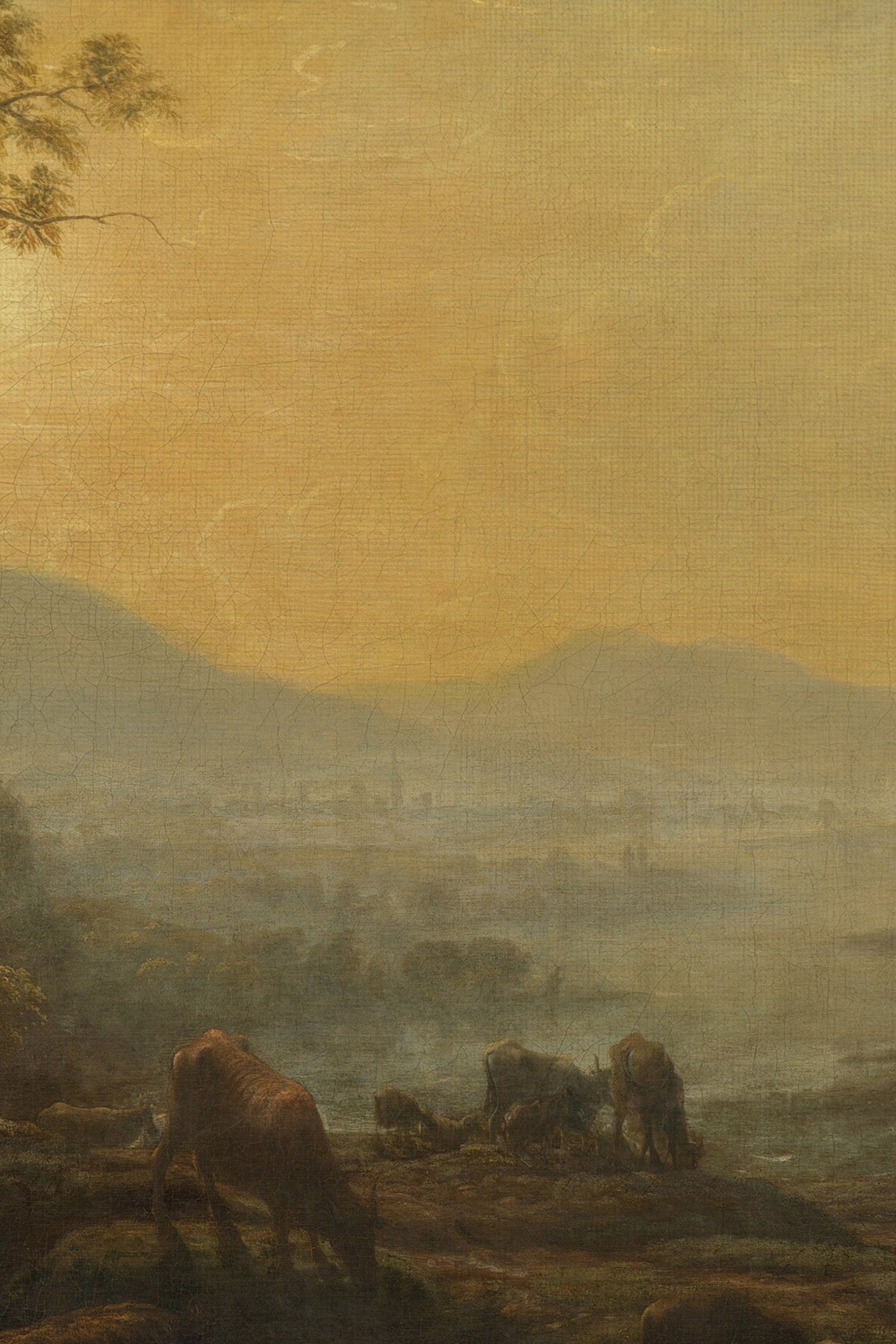 TEINTES DU SOUVENIRS, Oeuvre sur toile rigide, encadré Vintage Bronze