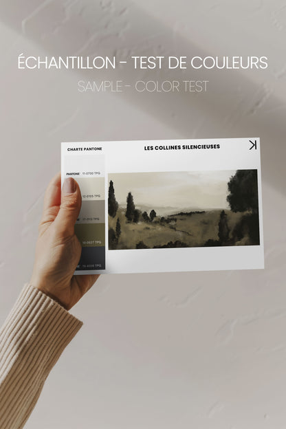 LES COLLINES SILENCIEUSES, Work on stretched canvas, framed Naturel Clair