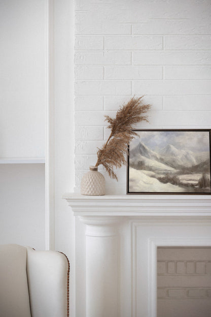 OLEKA CANVAS - FROST, Oeuvre sur toile étirée, encadré Brun Noyer