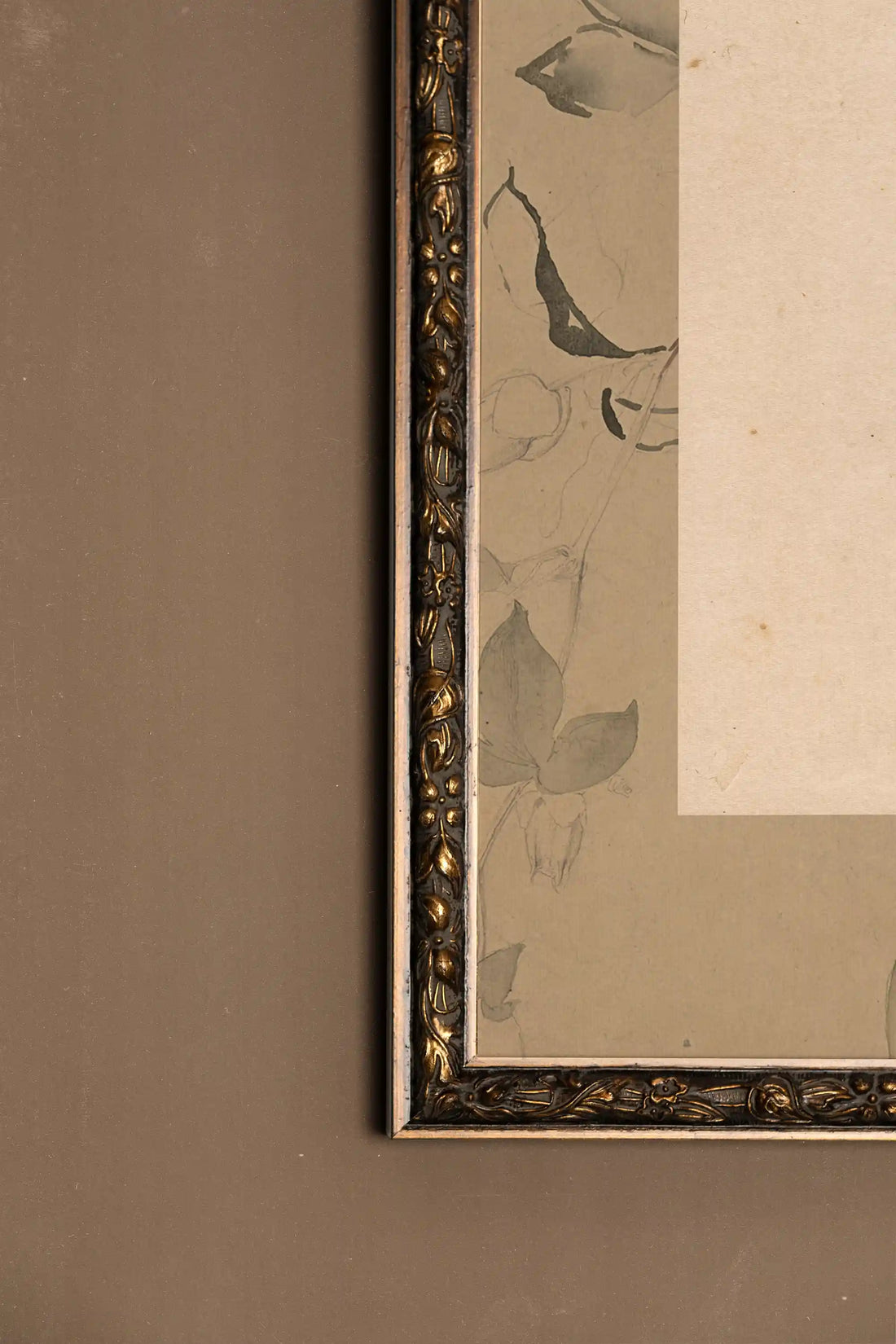 SACRED FLORA, Oeuvre sur toile rigide, encadré Vintage Bronze