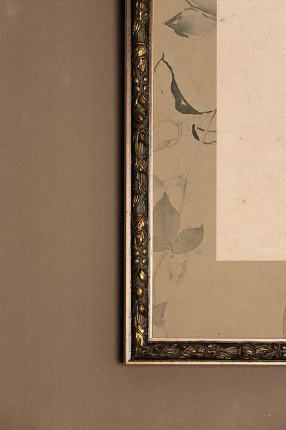 SACRED FLORA, Oeuvre sur toile rigide, encadré Vintage Bronze