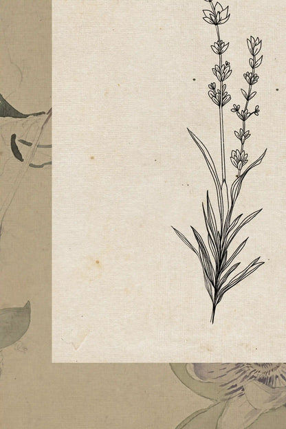 SACRED FLORA, Oeuvre sur toile rigide, encadré Vintage Bronze