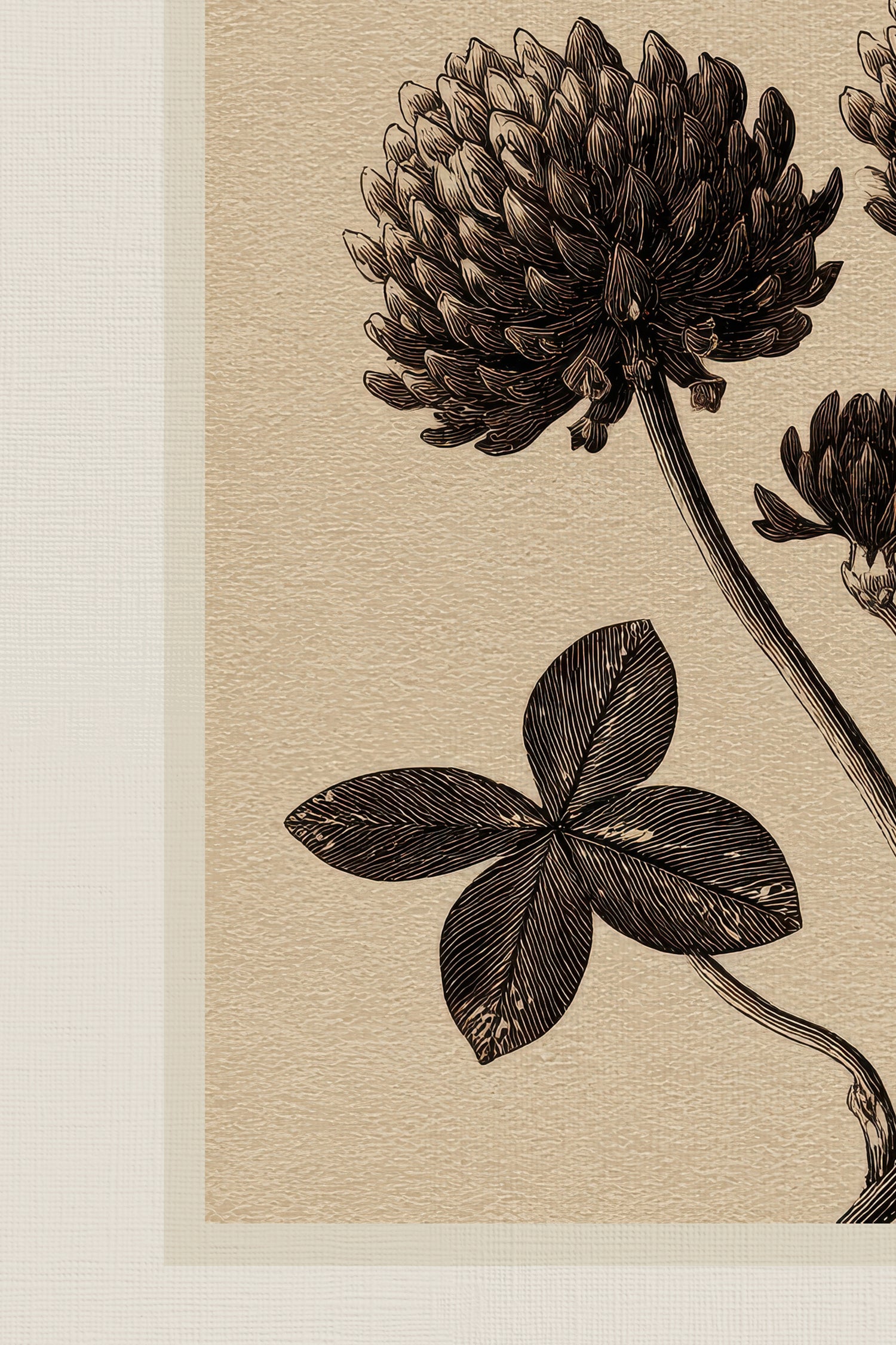 FIELD RELIC, Artwork on stretched canvas, framed Vintage Bronze