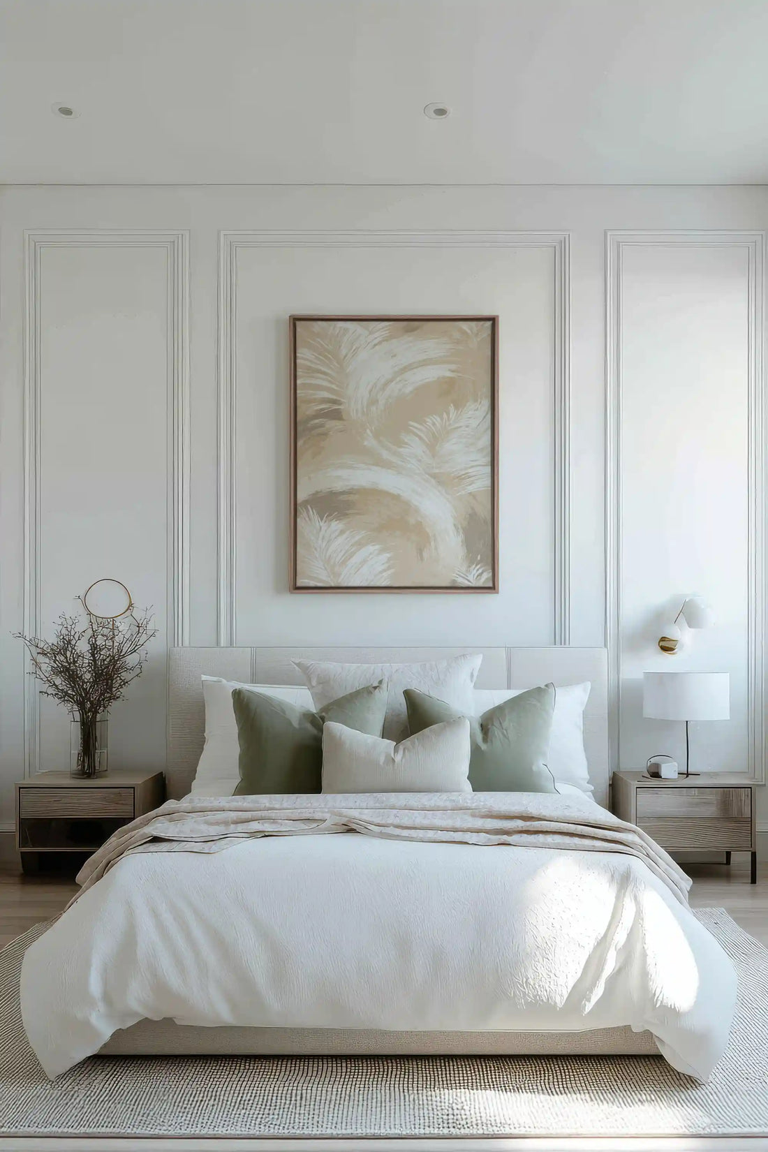YVORY SWEEP, Oeuvre sur toile étirée, encadré Brun Chêne