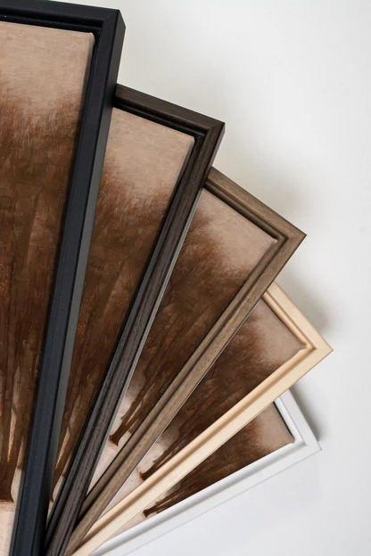 FORÊT DE GIVRE, Oeuvre sur toile étirée, encadré Noir