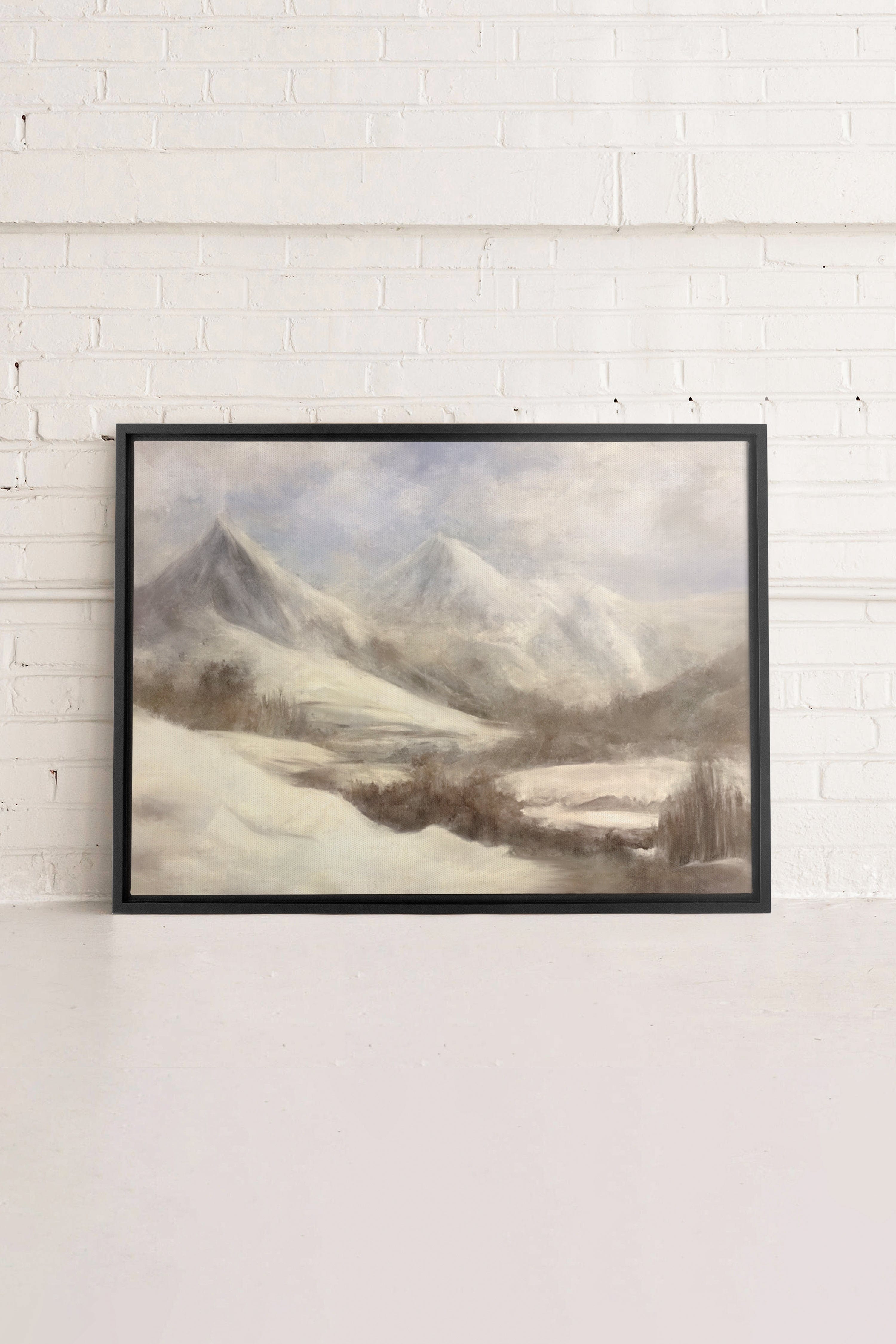 OLEKA CANVAS - FROST, Oeuvre sur toile étirée, encadré Noir