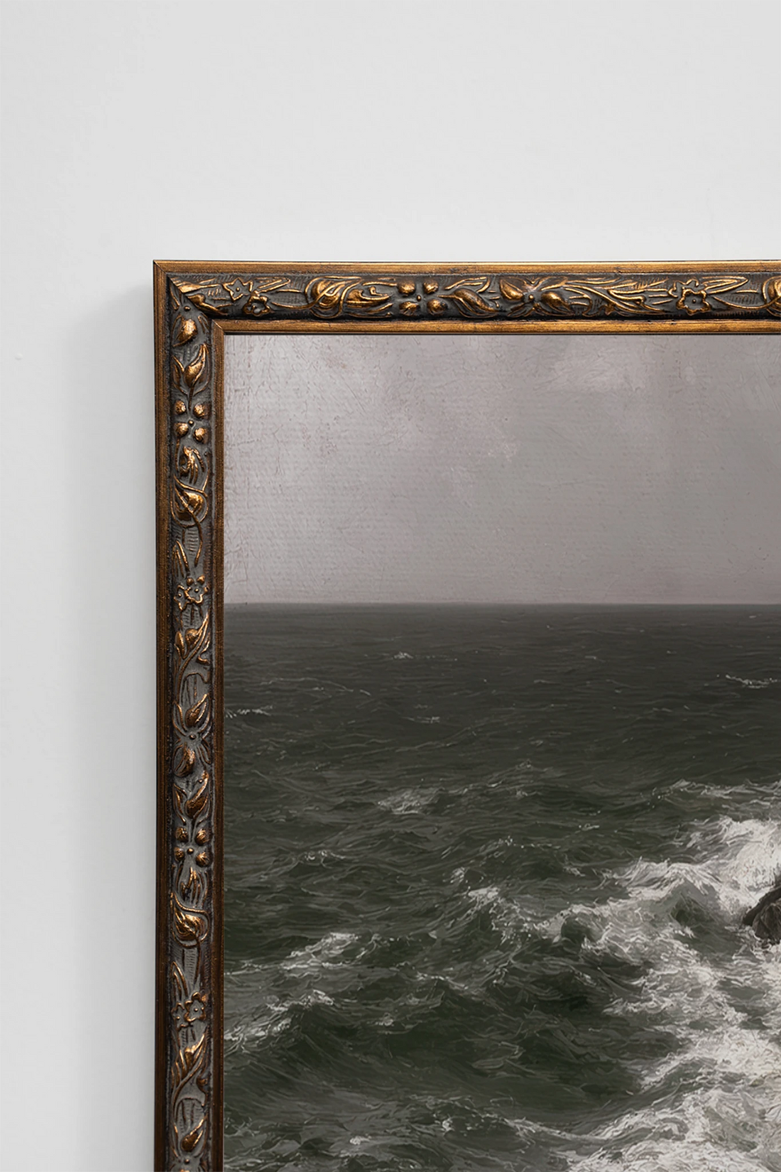 RIVAGE NORDIQUE, Painting on stretched canvas, framed in Vintage Bronze