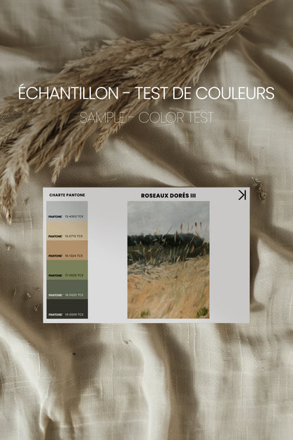 ROSEAUX DORÉS III, Oeuvre sur toile rigide, encadré Vintage Or
