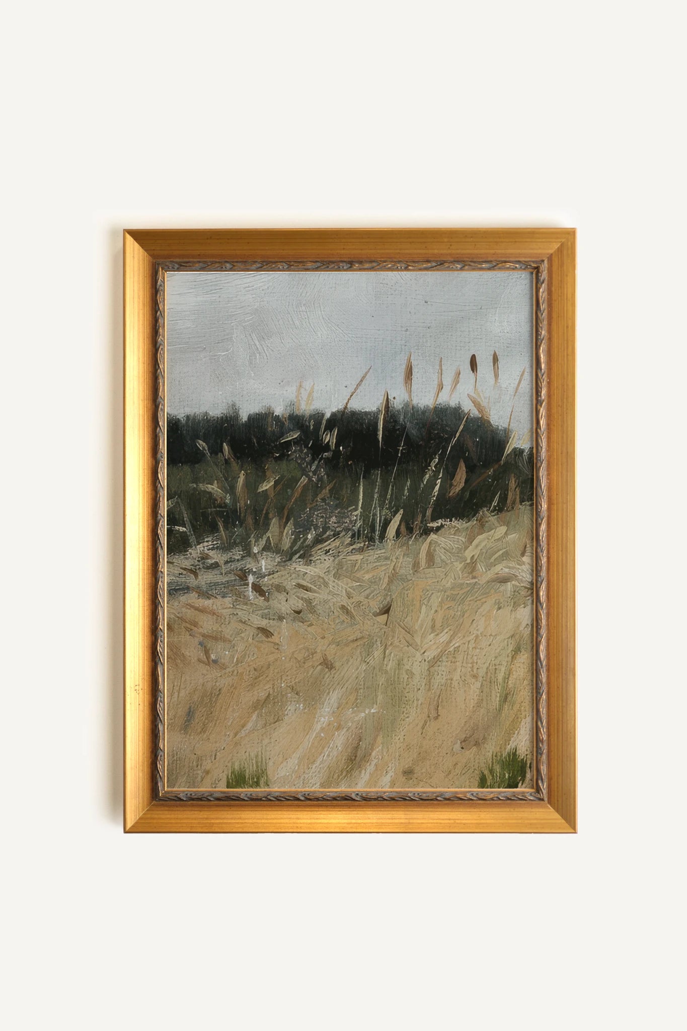 ROSEAUX DORÉS III, Oeuvre sur toile rigide, encadré Vintage Or