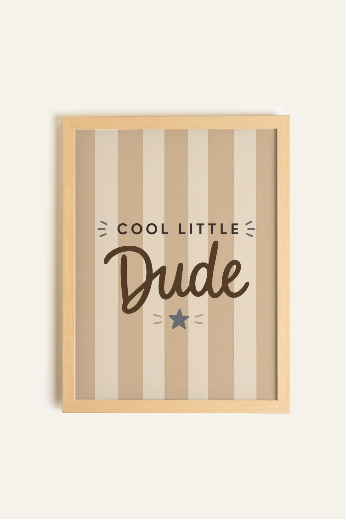 LITTLE DUDE, Oeuvre sur toile rigide, encadré Naturel Clair