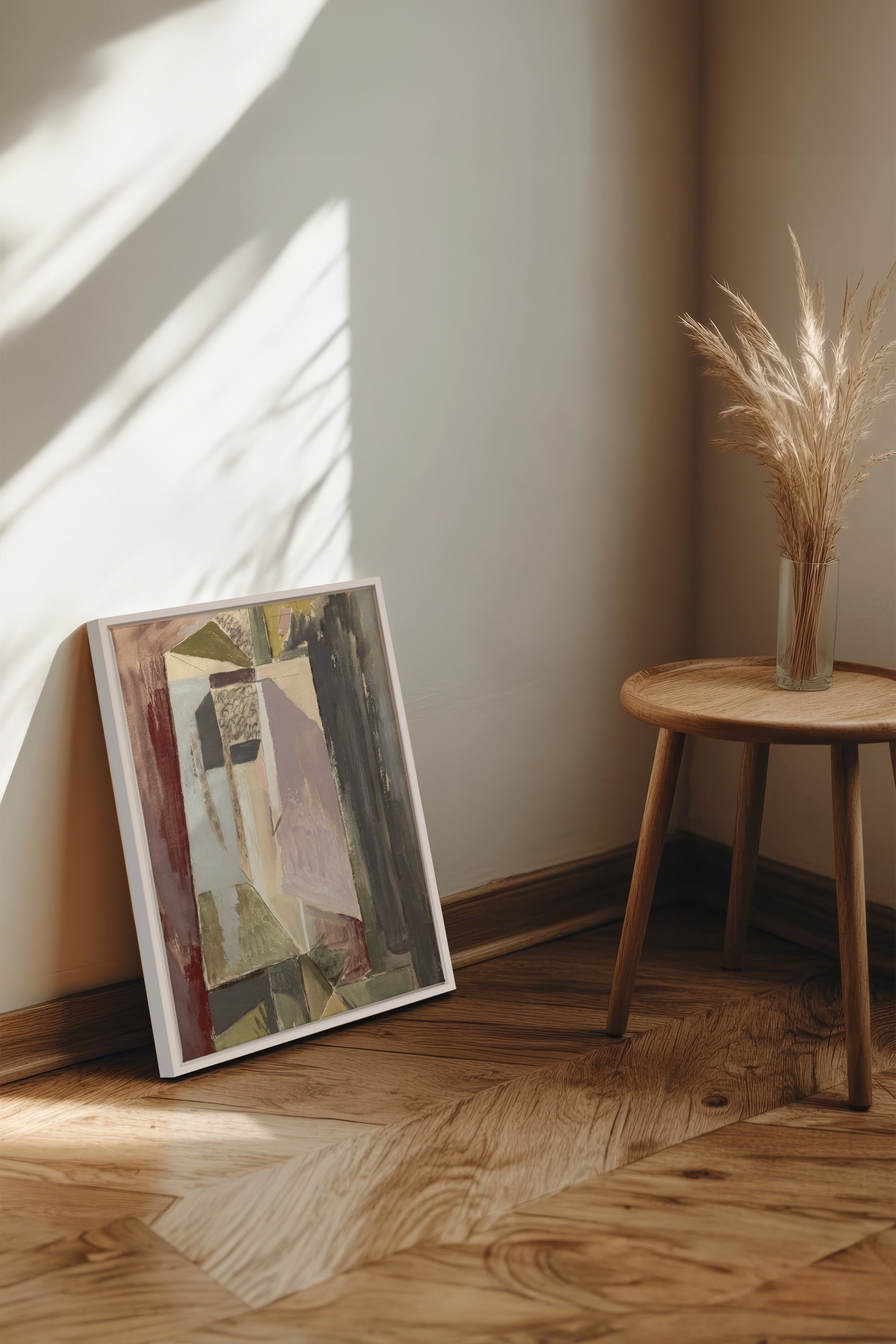 WINTER FRAGMENTS, Oeuvre sur toile étirée, encadré Blanc