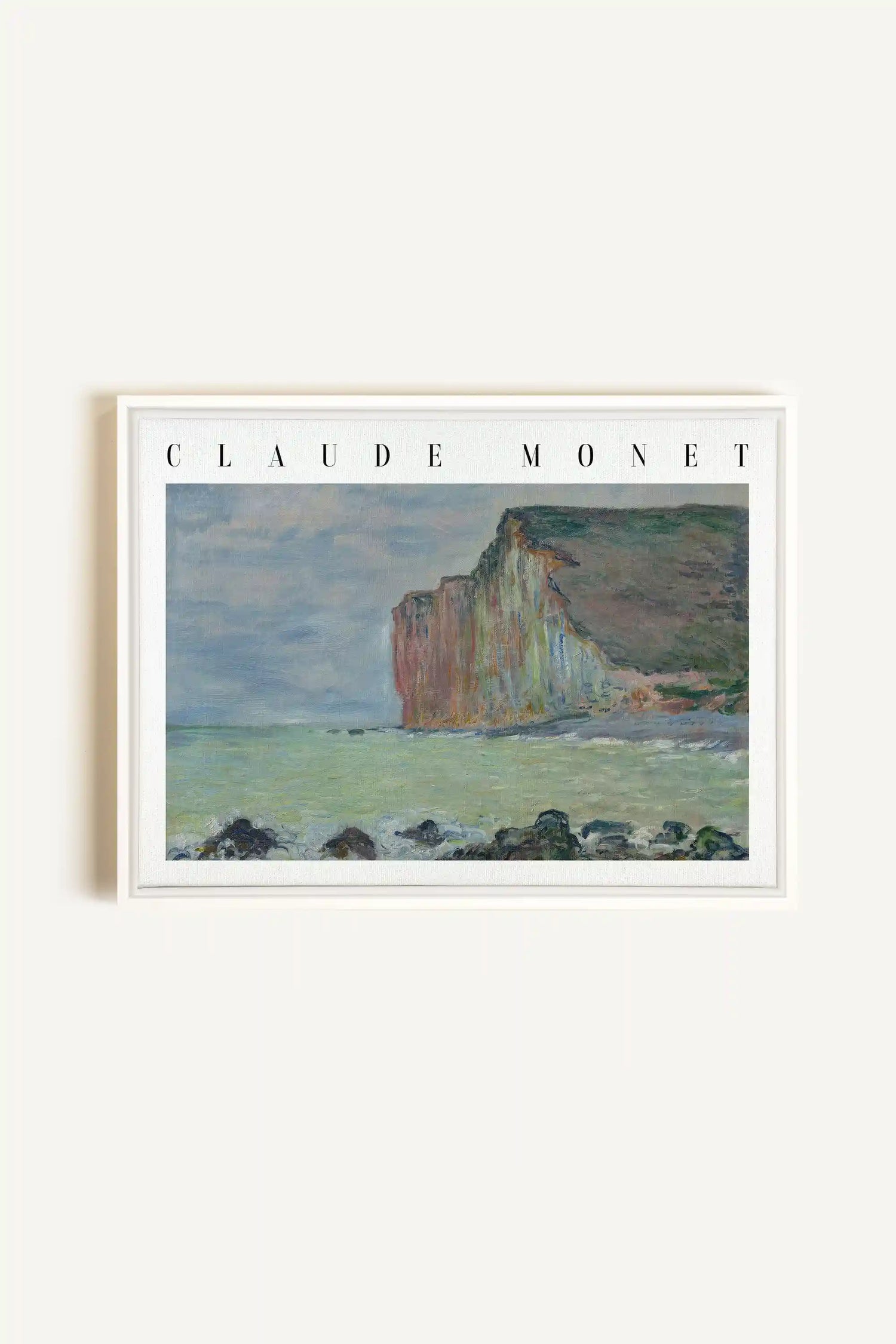 OPAL COAST, Oeuvre sur toile étirée, encadré Blanc