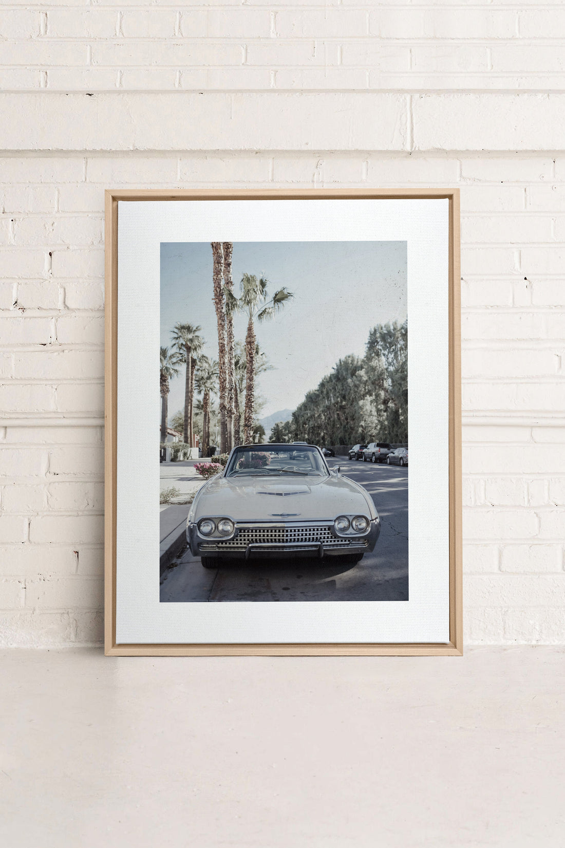 OLEKA CANVAS - CLASSIC PALM RIDE, Oeuvre sur toile étirée, encadré Naturel Clair