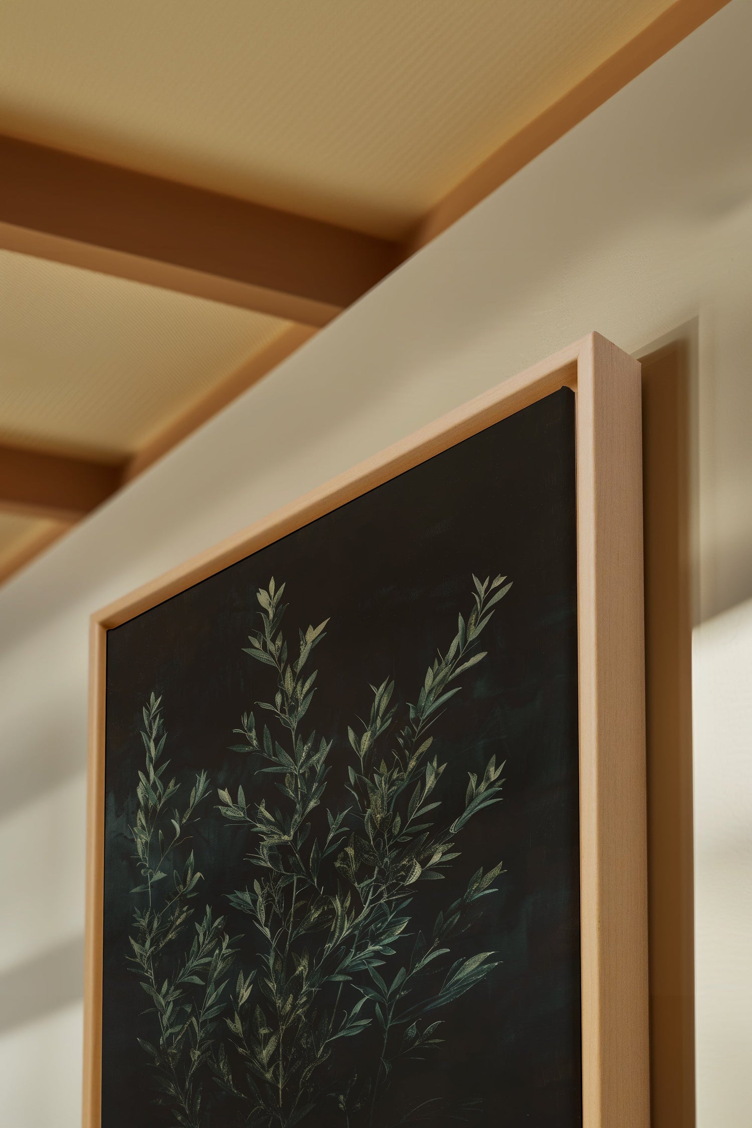 OLEKA CANVAS - SOUS-BOIS, Oeuvre sur toile étirée, encadré Naturel Clair