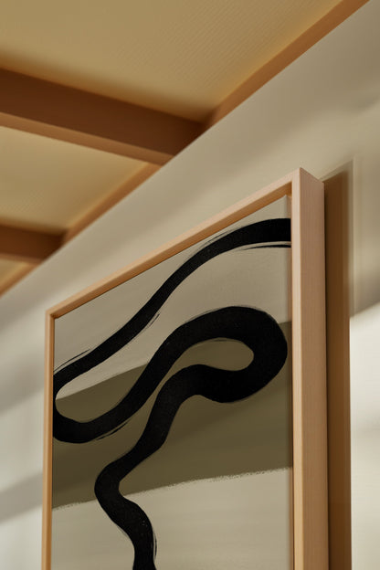 OLEKA CANVAS - TRACE OF TIME, Oeuvre sur toile étirée, encadré Naturel Clair