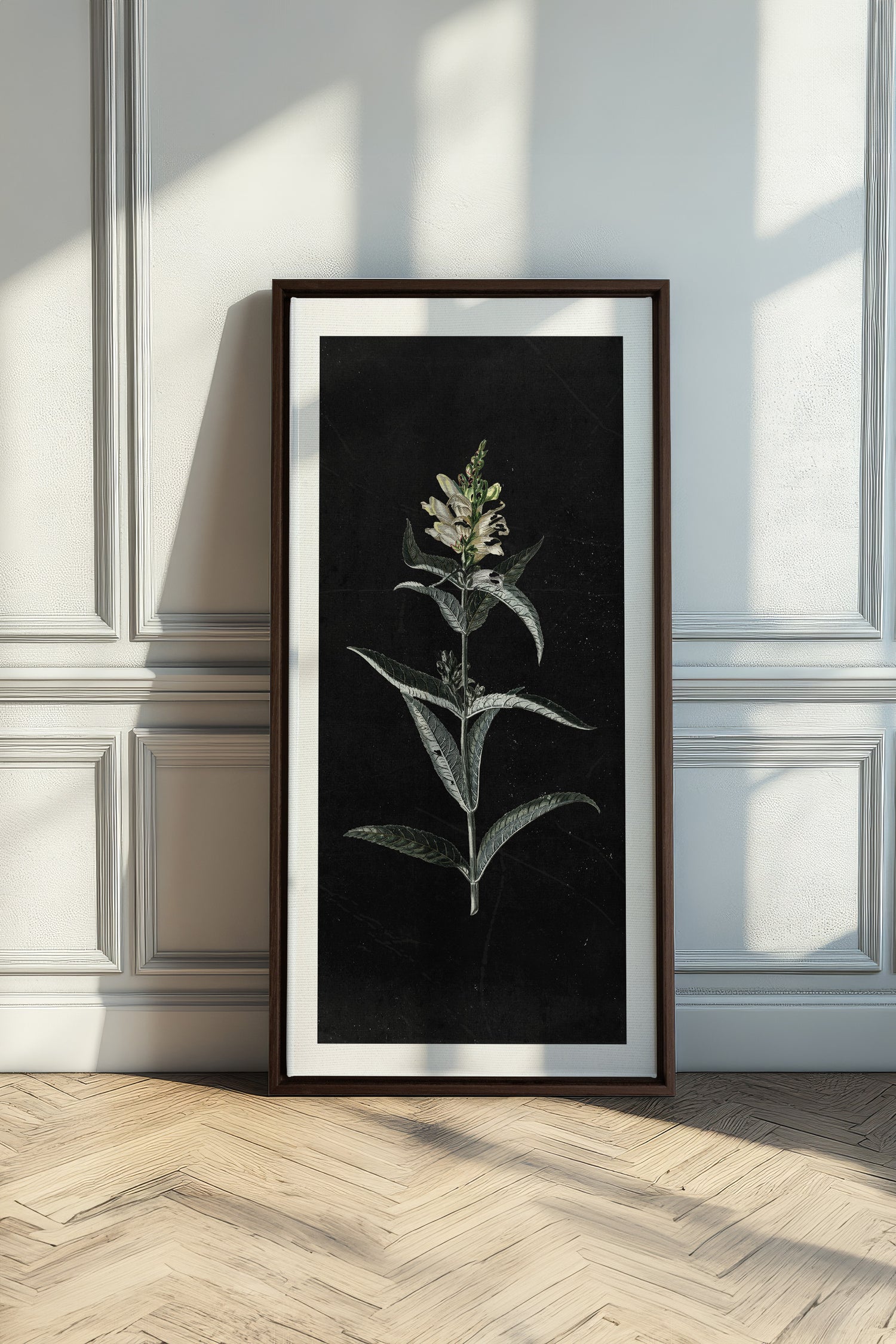 GUARDIAN BLOOM, Oeuvre sur toile étirée, encadré Brun Noyer