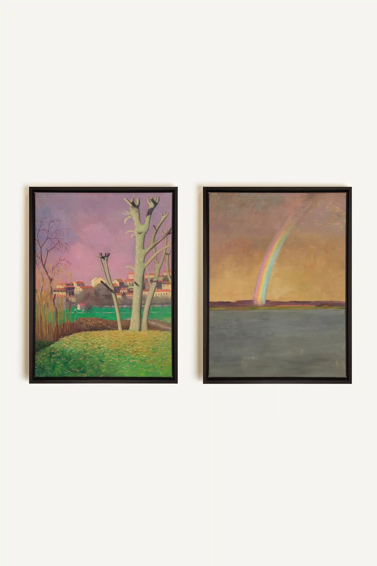 BOUND BY LIGHT DUO, 2 Oeuvres sur toile étirée, encadré Noir