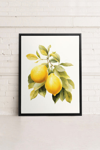 OLEKA CANVAS - BRANCH OF ZEST, Oeuvre sur toile étirée, encadré Noir