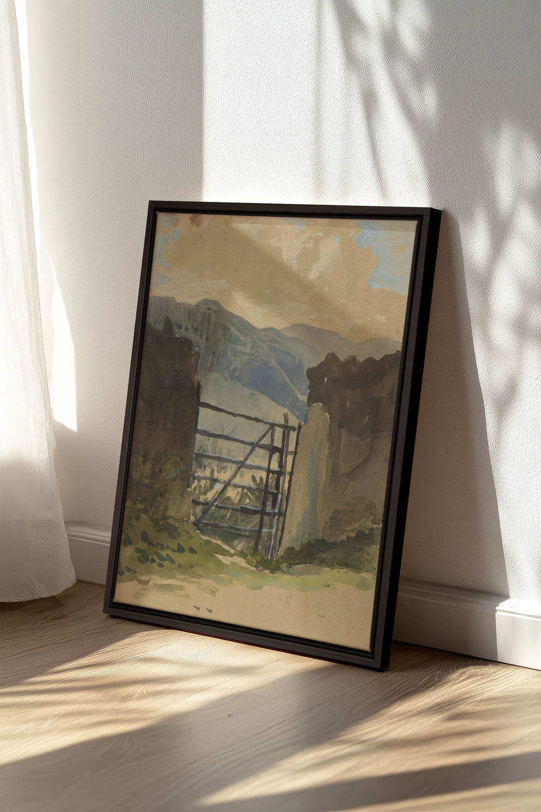 OLEKA CANVAS - GATE TO THE HILLS, Oeuvre sur toile étirée, encadré Noir