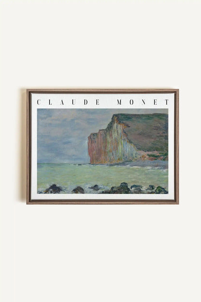 OPAL COAST, Oeuvre sur toile étirée, encadré Brun Chêne