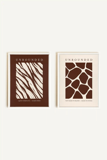 UNBOUNDED DUO, 2 Works on stretched canvas, framed White
