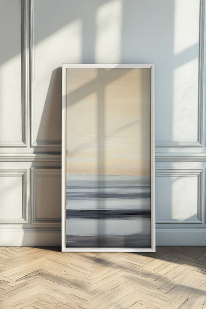 OLEKA CANVAS - MIST ECHOES, Oeuvre sur toile étirée, encadré Blanc