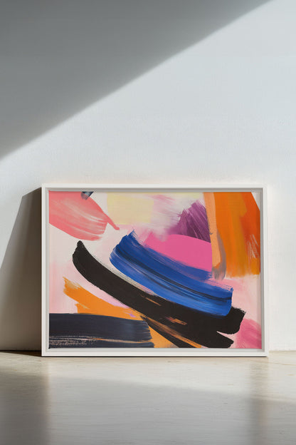 OLEKA CANVAS - CREATIVE PULSE, Oeuvre sur toile étirée, encadré Blanc