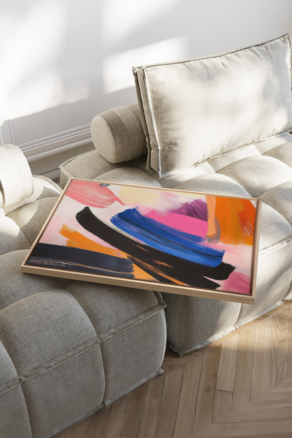 OLEKA CANVAS - CREATIVE PULSE, Oeuvre sur toile étirée, encadré Naturel Clair