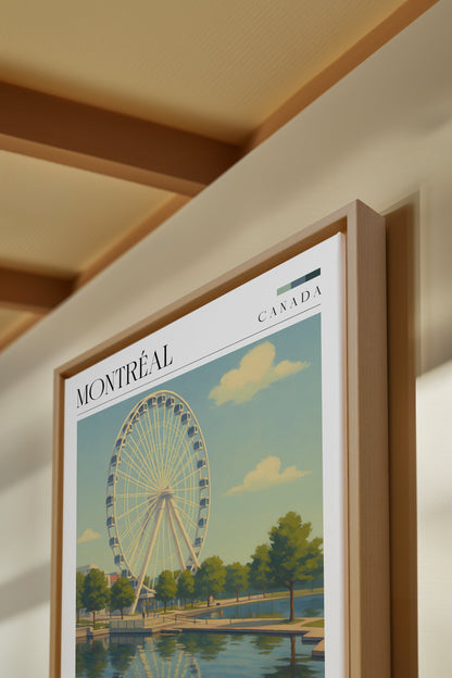 OLEKA CANVAS - MONTRÉAL, Oeuvre sur toile étirée, encadré Naturel Clair