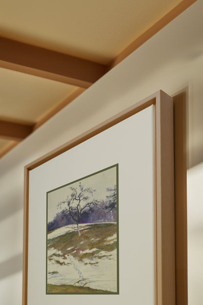 VESTIGE DE SAISON, Oeuvre sur toile étirée, encadré Naturel Clair