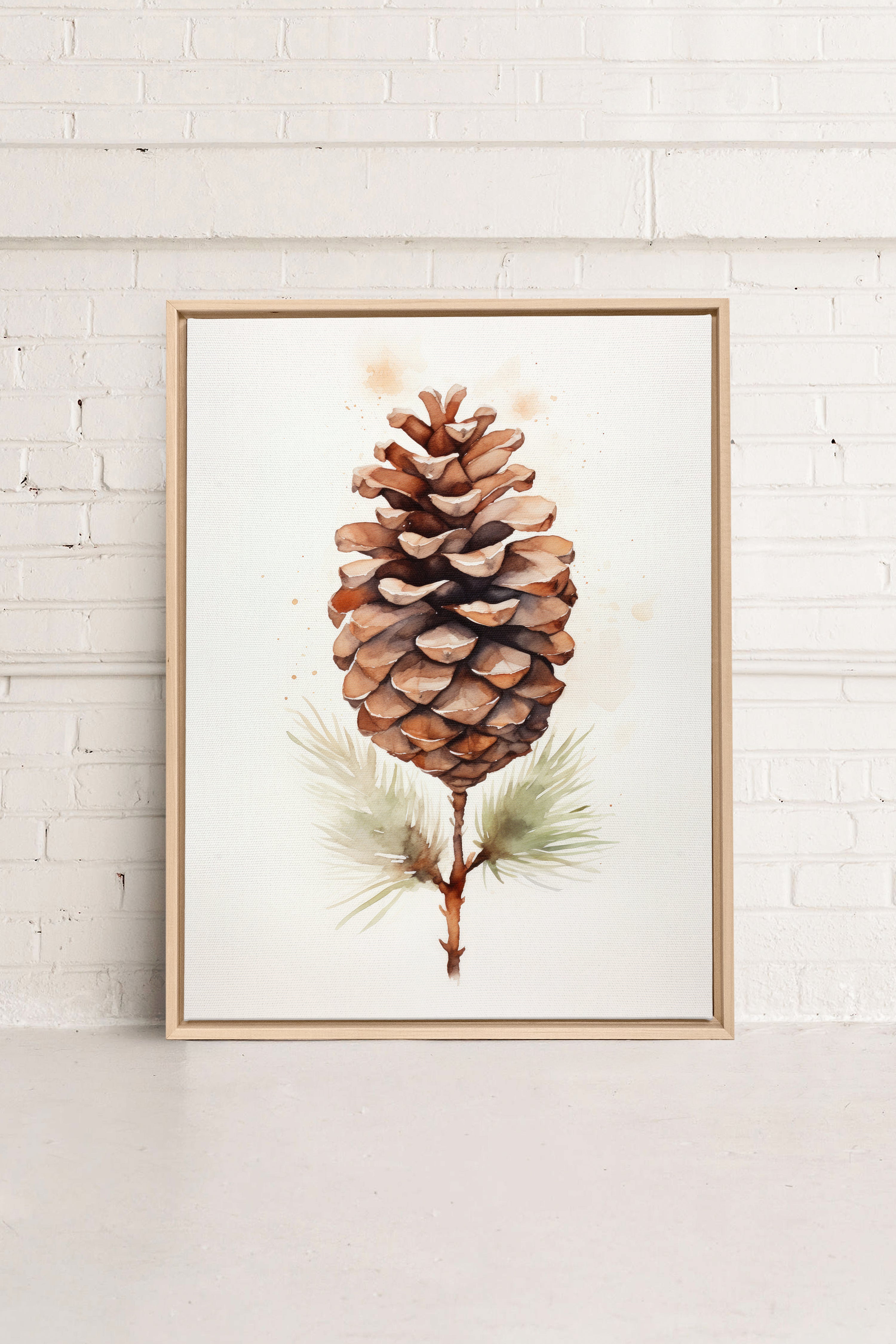 Pine haven, Artwork on stretched canvas, framed Natural Light