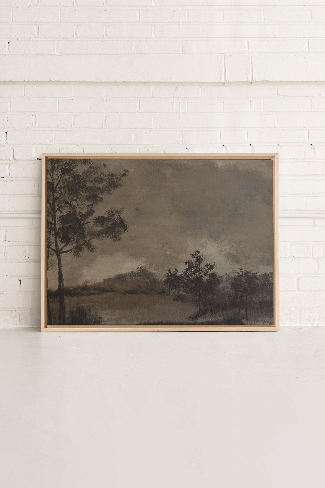 HAZY WOODS, Oeuvre sur toile étirée, encadré Naturel Clair
