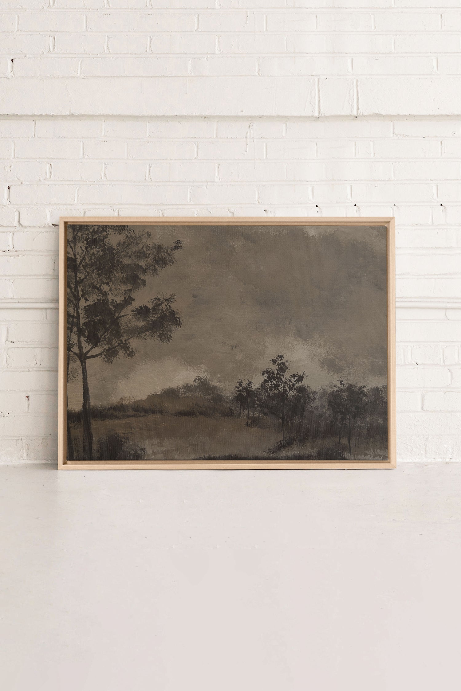 HAZY WOODS, Oeuvre sur toile étirée, encadré Naturel Clair